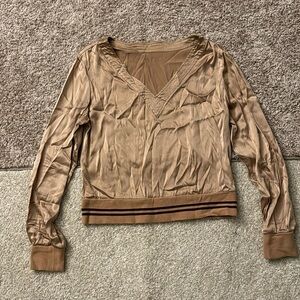 Unique Vintage Silk V neck